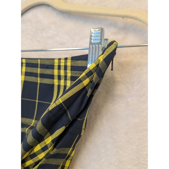 Dennis Girls G10 Plaid Skirt Navy Yellow Pleated A-line Skort School Uniform - Picture 3 of 7